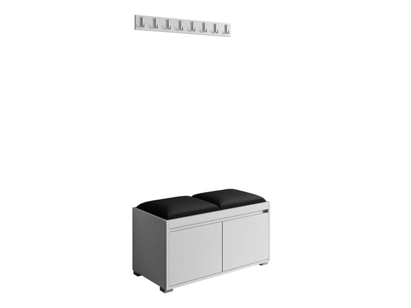 Zestaw do przedpokoju MIRJAN 24 Grawis 80 I biały + czarny 1 kpl.