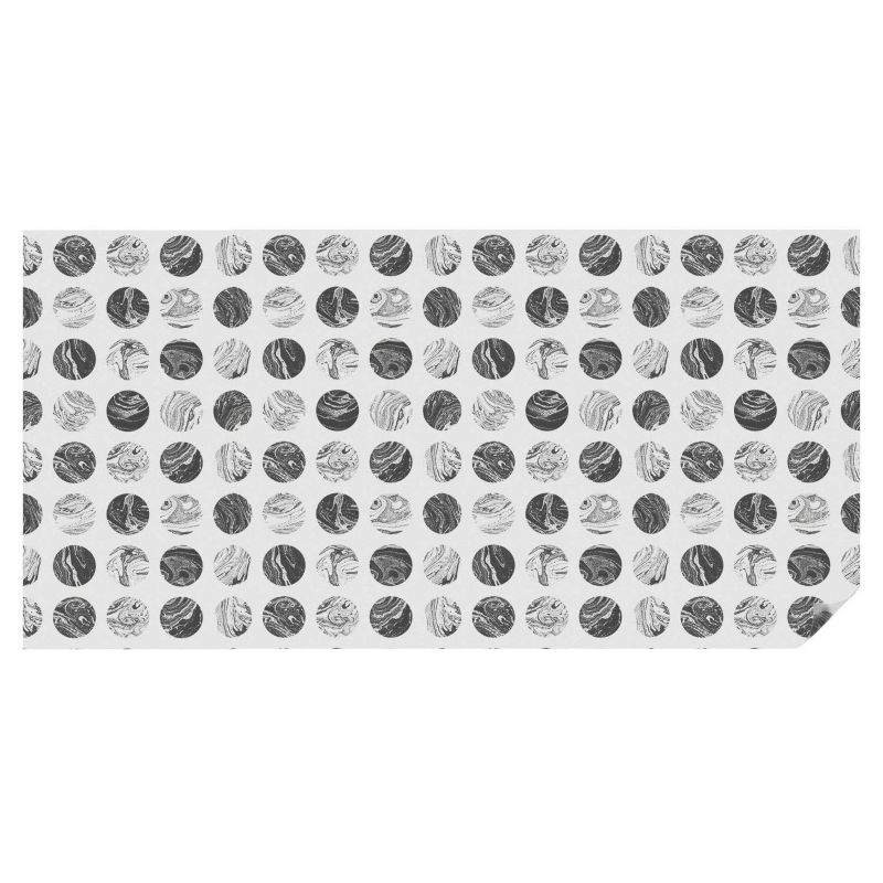 Folia Witrażowa Tulup 200x100 cm Samoprzylepna na Okno Marmurowe okręgi powtarzalne harmonijne 1 rol.