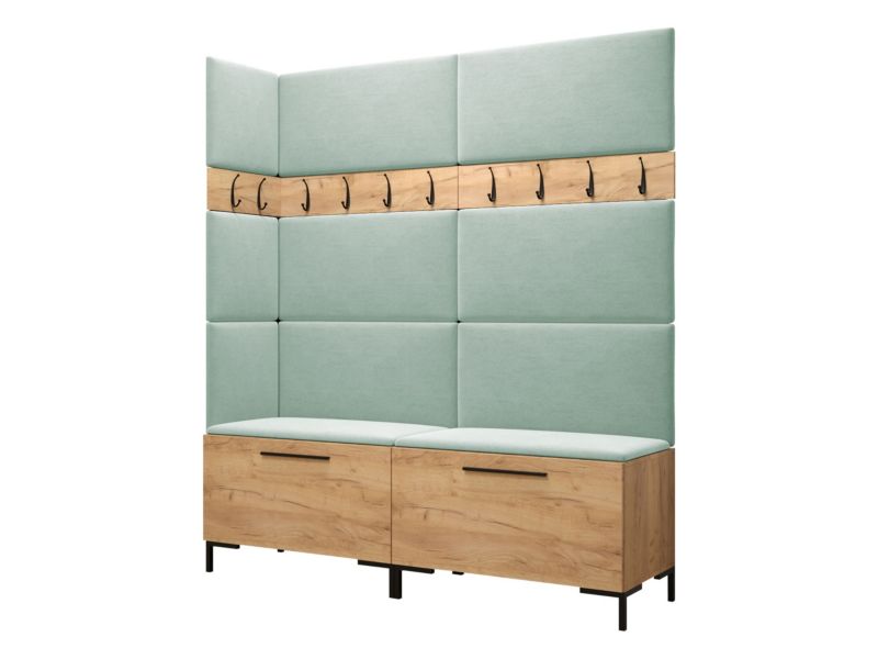 Garderoba MIRJAN 24 Zilion V dąb craft + miętowy 1 kpl.