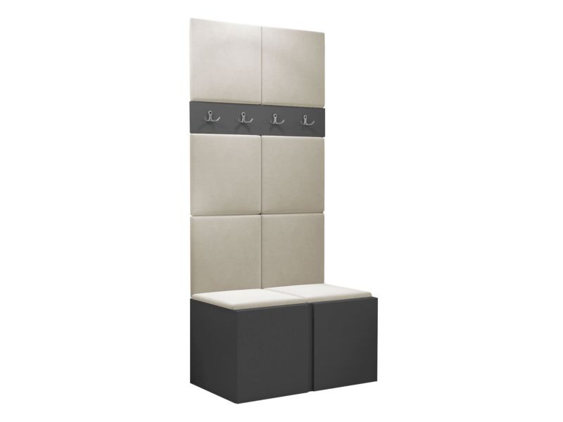 Garderoba MIRJAN 24 Orion IV grafit + beżowy 1 kpl.