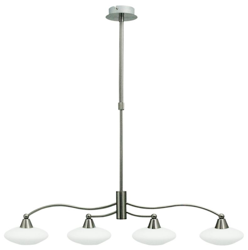 Lampa sufitowa wisząca Candellux Elisa srebrno-biała wym: 73 x 73 x 13 cm 4xG9 x 40W 1 szt.