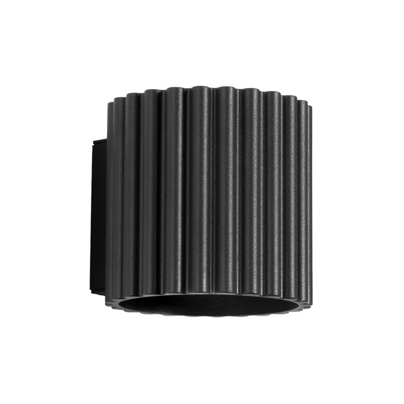 Kinkiet Sollux Lighting AURA nowoczesny czarny 1xG9x10W wym:10x10x12cm IP20 -1 szt.