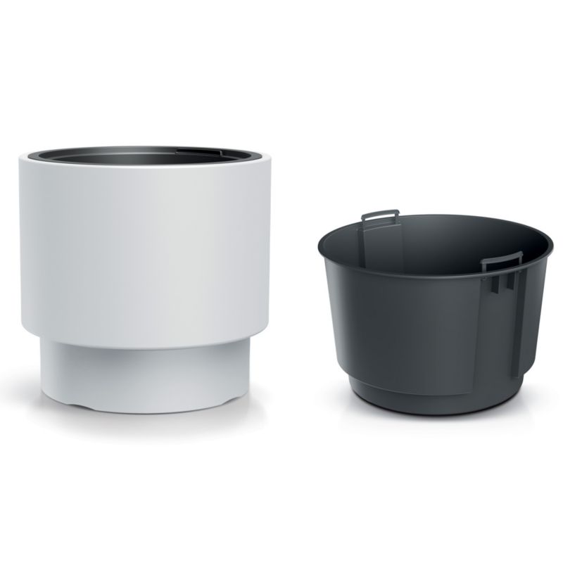 Doniczka EDANTI Ogrodowa 39,5 cm Okrągła Na Taras Do Domu Biała 1 szt.