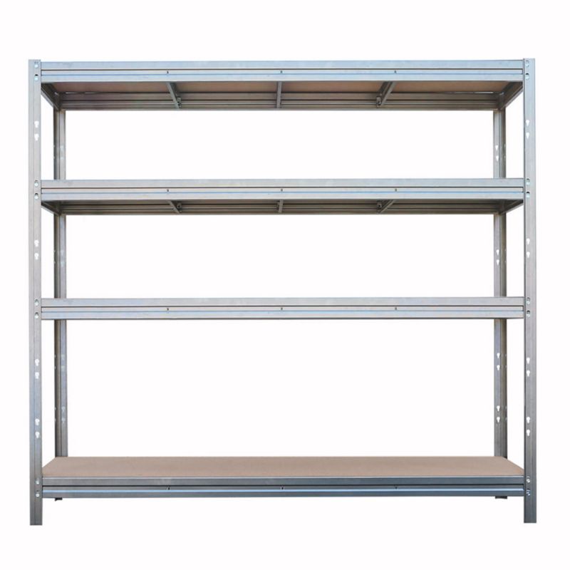 Regał metalowy AR Shelving Bullrack Rivet ocynkowany z 4 półkami z płyt wiórowych udźwig 600 kg na półkę 200x210x60 cm 1 szt