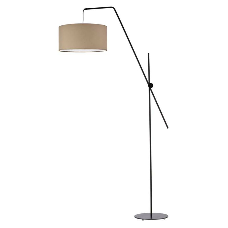 Lampa stojąca Volta Light Factory podłogowa przegubowa regulowana z abażurem cappuccino walec MODERN 1szt.