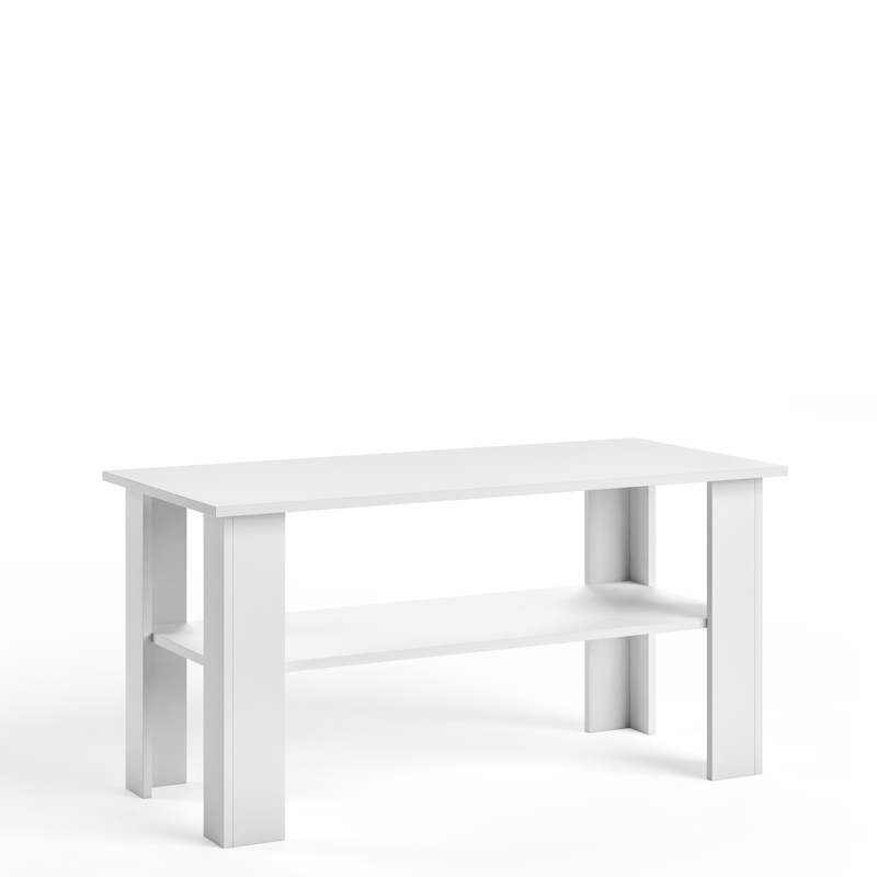 Biały stolik kawowy 100 cm prostokątny do salonu FIORA