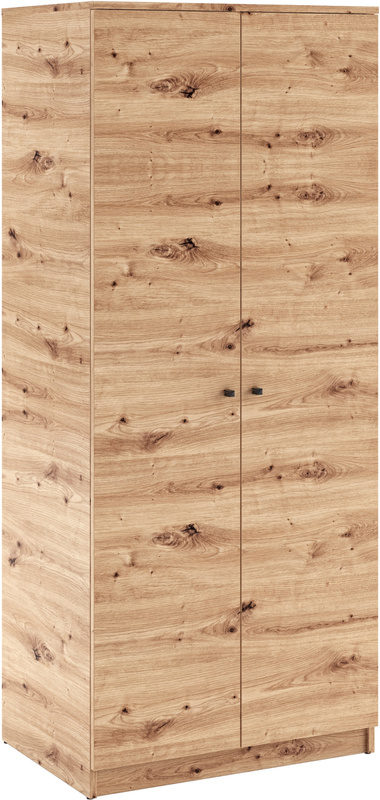 Szafa do salonu 80 cm z półkami i drążkiem ERIS uchylna dąb artisan