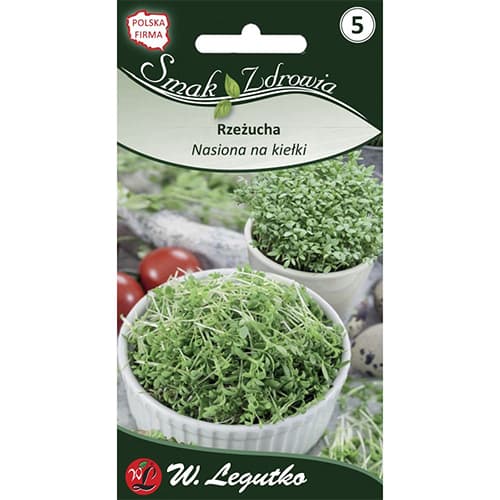 1 szt, Nasiona na kiełki - rzeżucha - Nasiona: Ilość w opakowaniu: 30 g