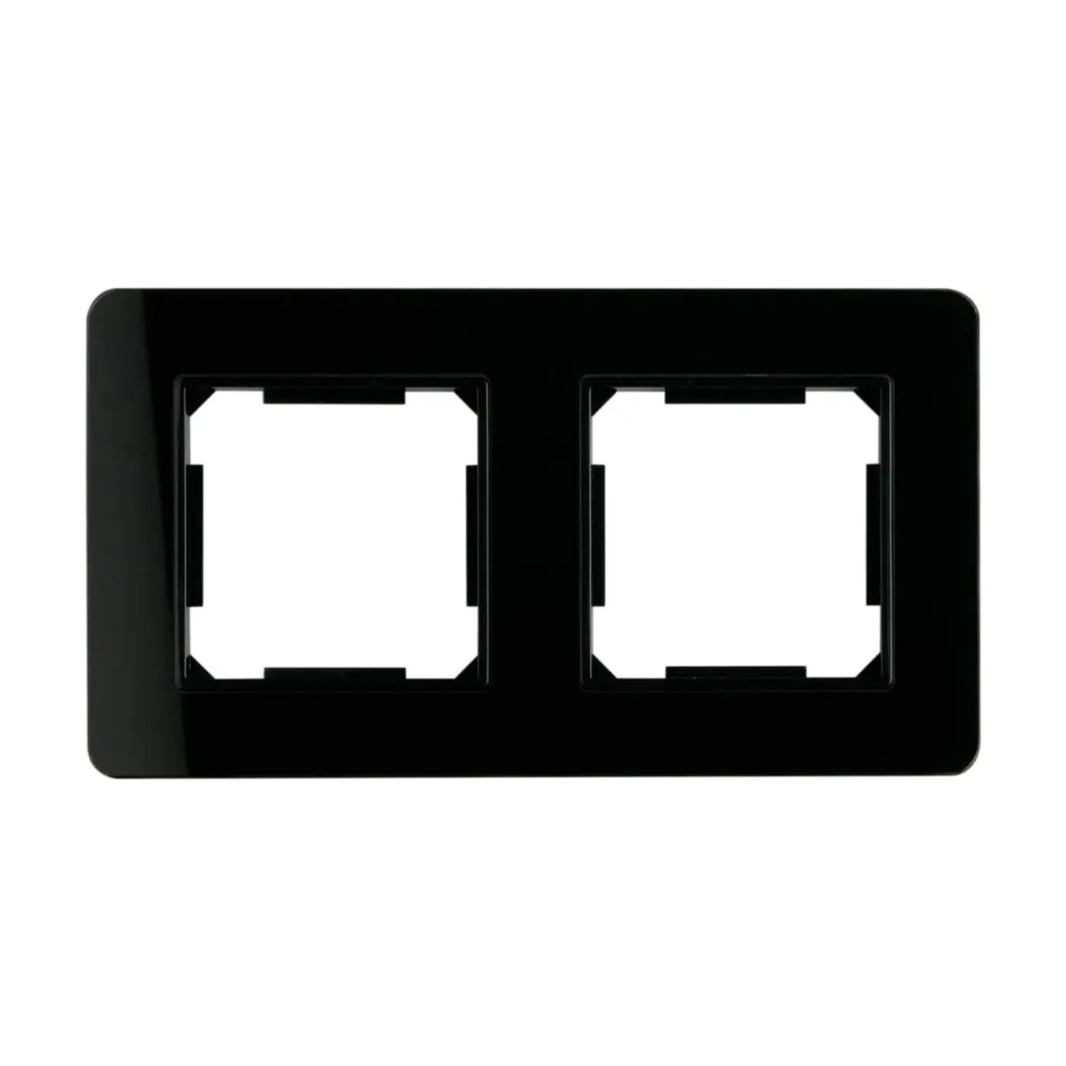 Electromalt Ramka Quad 2-krotna szkło czarna