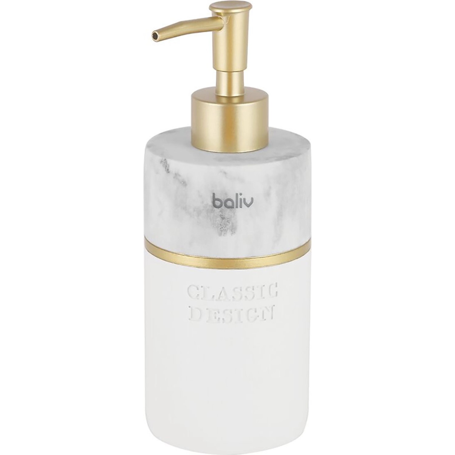 Baliv Dozownik do mydła biało-złoty