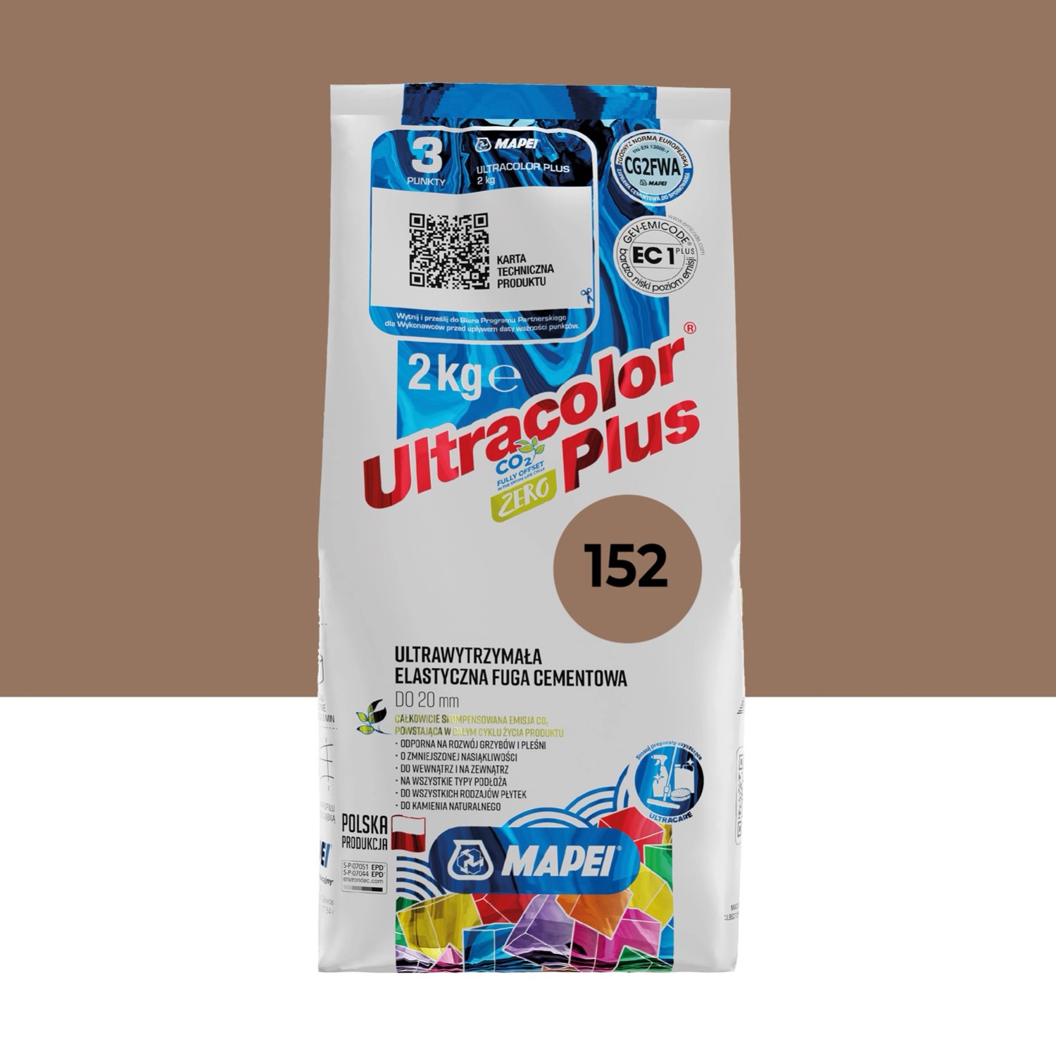Mapei Fuga elastyczna Ultra Color 152 lukrecja 2 kg
