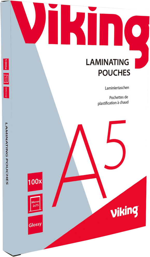 Folia do laminowania Viking, 154x216mm, A5, 2x75 μm, 100 sztuk