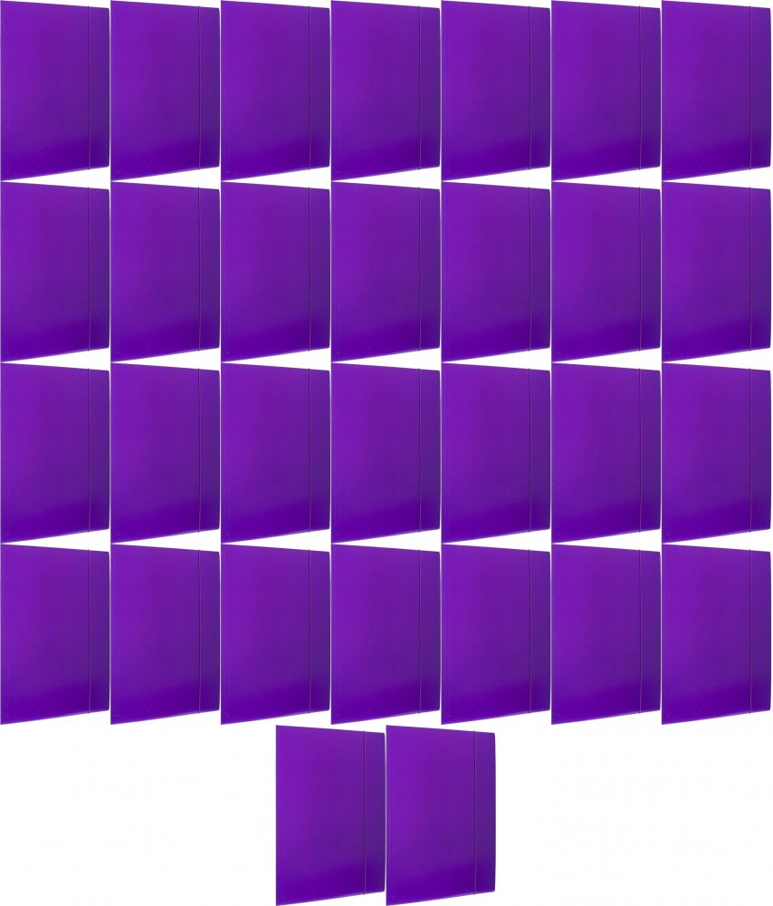 50x Teczka kartonowa z gumką lakierowana Barbara, A4, 3mm, fioletowy