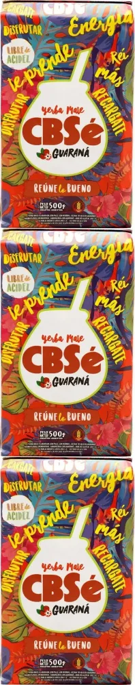 3x Herbata Yerba Mate Cbse, ziołowa, liściasta, 500g