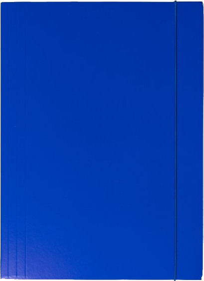 Teczka kartonowa z gumką Barbara, lakierowana, A4, 400g, granatowy