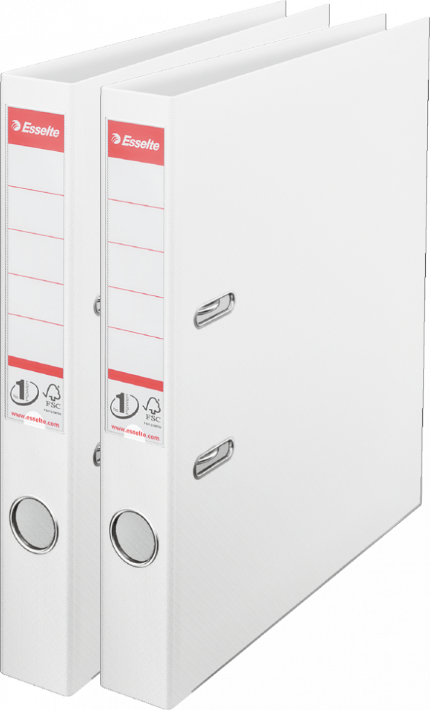 2x Segregator A4 Esselte Vivida No.1 Power, 50mm, do 350 kartek biały