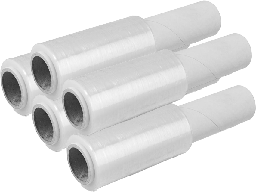 5x folia stretch, z rączką, 0.1x200m, 0.4kg, 20μm, przezroczysty