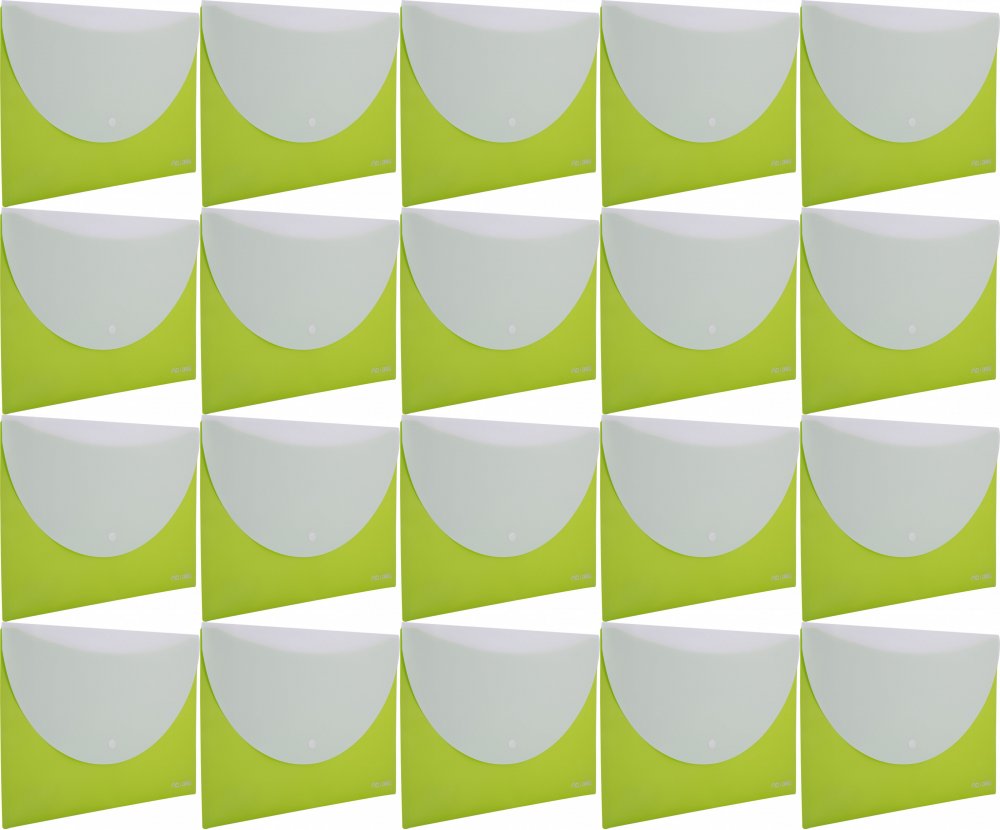 20x Teczka kopertowa Deli RIO, A4, 2 przegrody, zielony