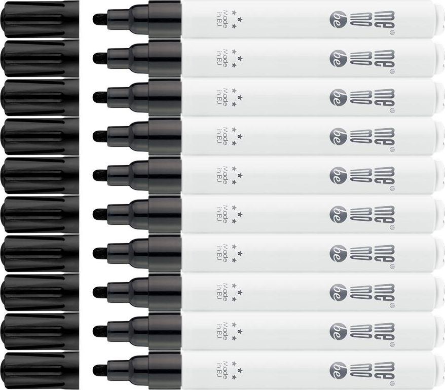 10x Marker olejowy MemoBe MM301, okrągła, 2-4mm, czarny