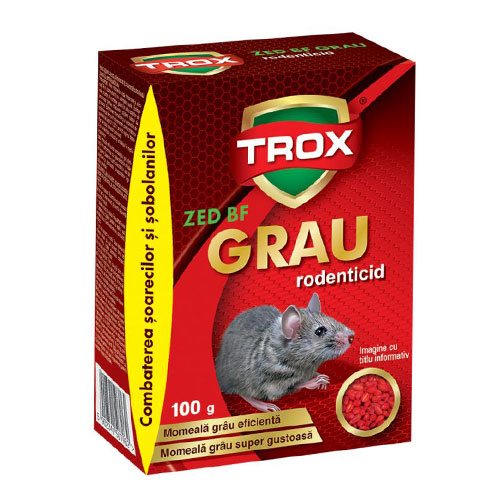 1 pac, Grâu raticid - : Mod de ambalare: 100 g