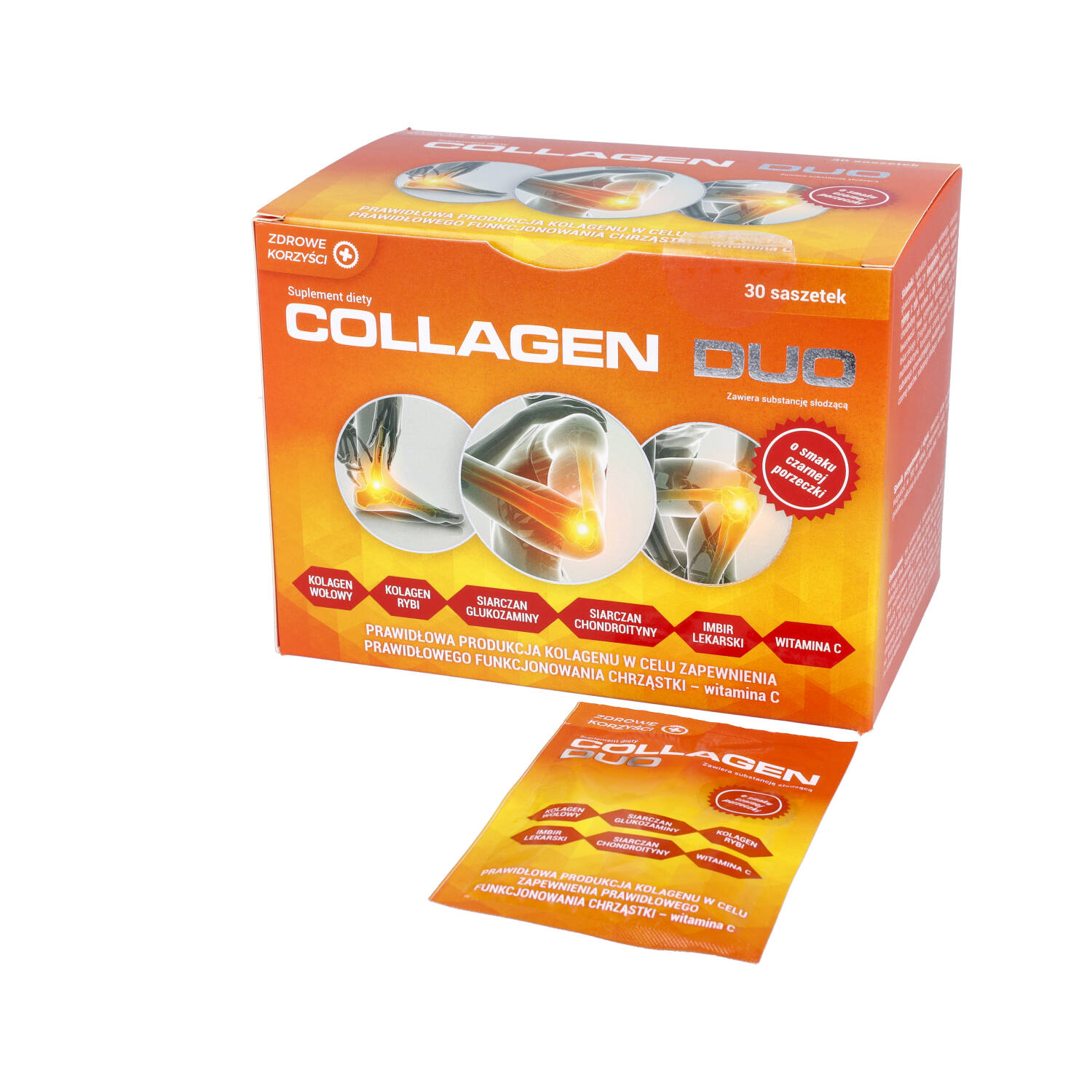Zdrowe korzyści collagen duo, 30 saszetek