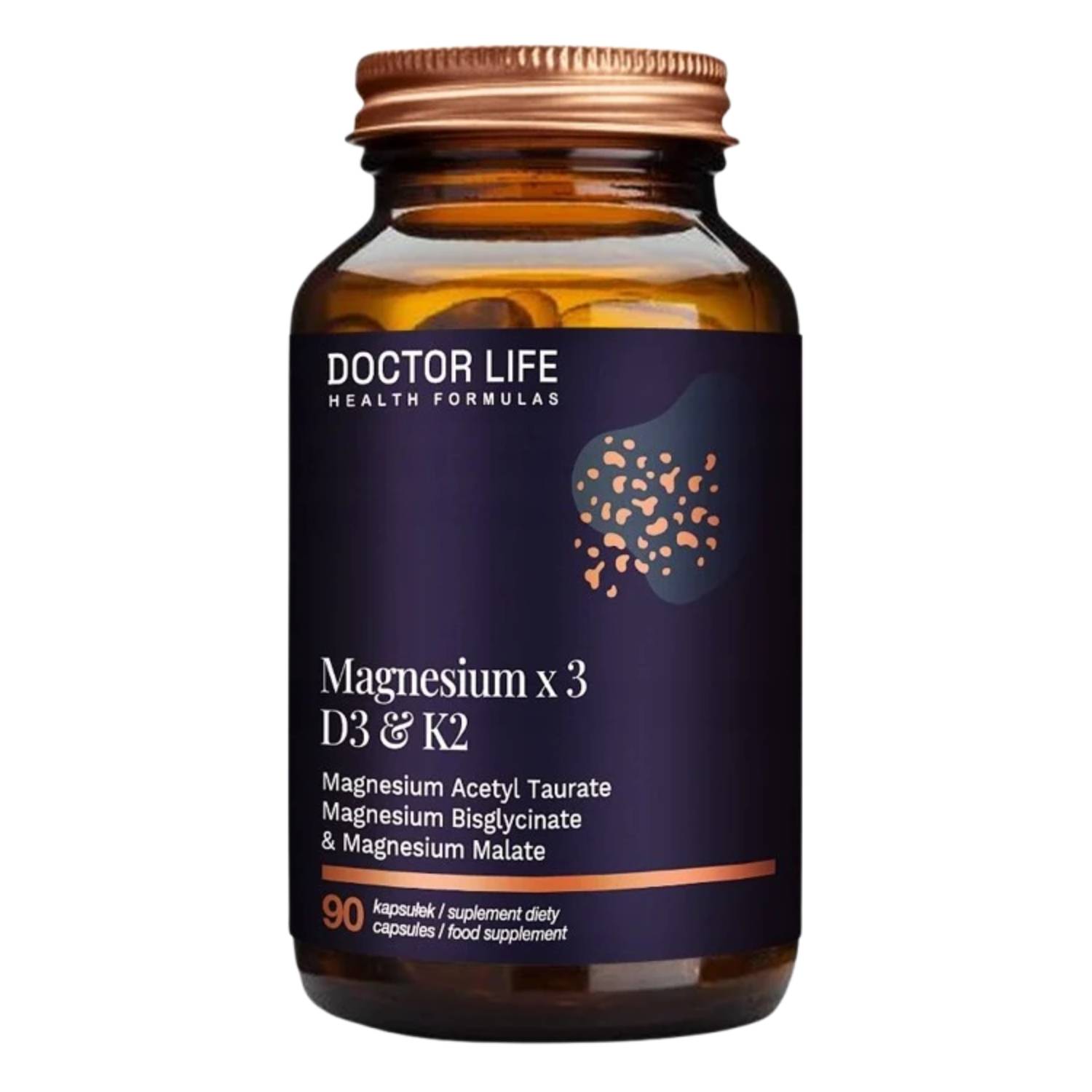 Doctor life magnesium x3 d3 k2, 90 kapsułek