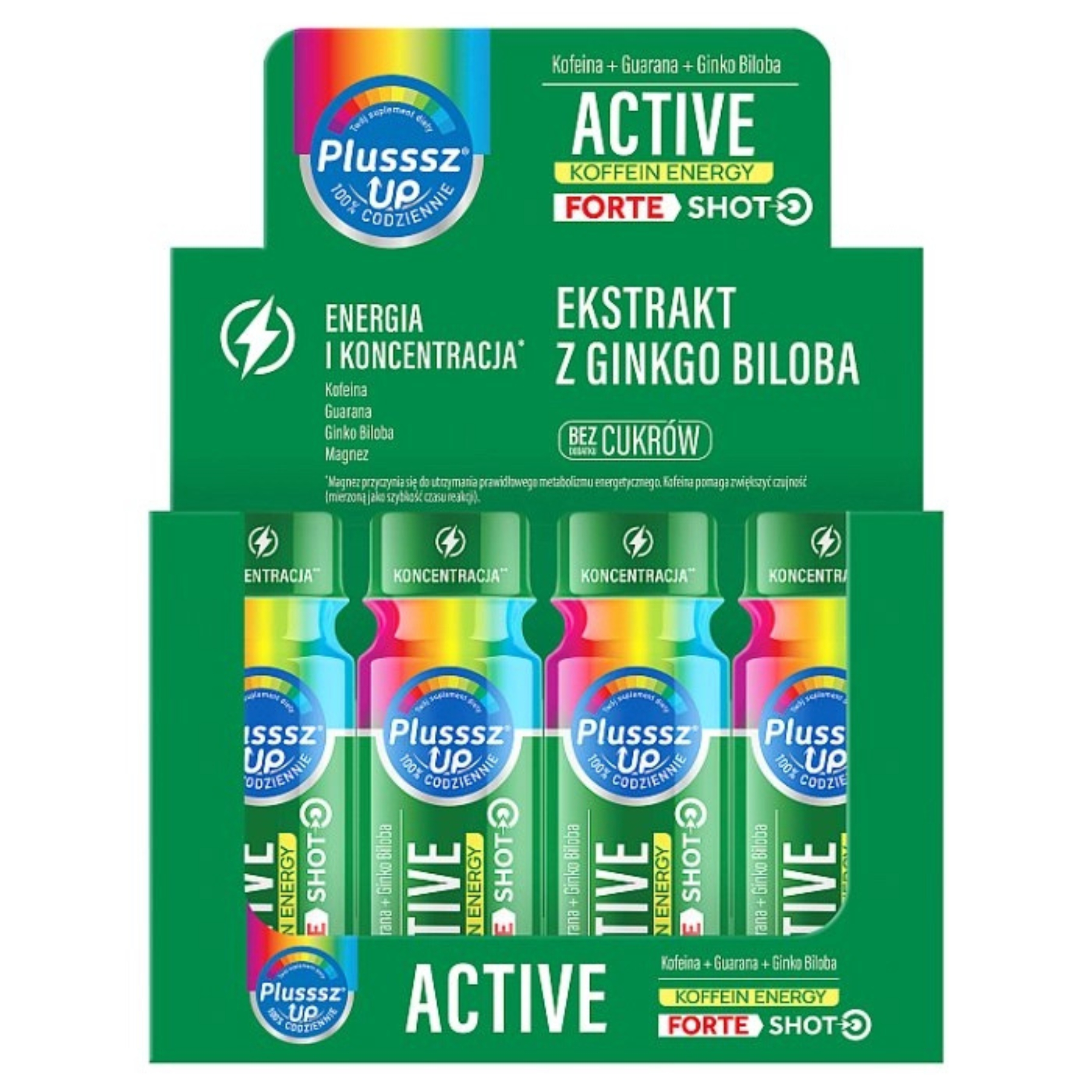 Plusssz up active koffein, shot, 12 x 50 ml (data ważności: 25.05.2026)