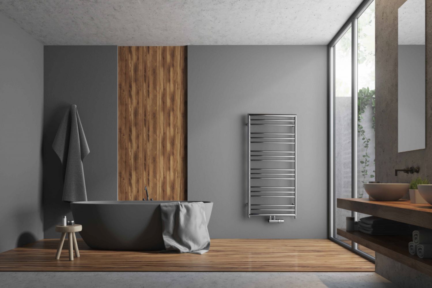 P.M.H. Sorano Frame grzejnik łazienkowy 60x79 cm chrom SNF2C