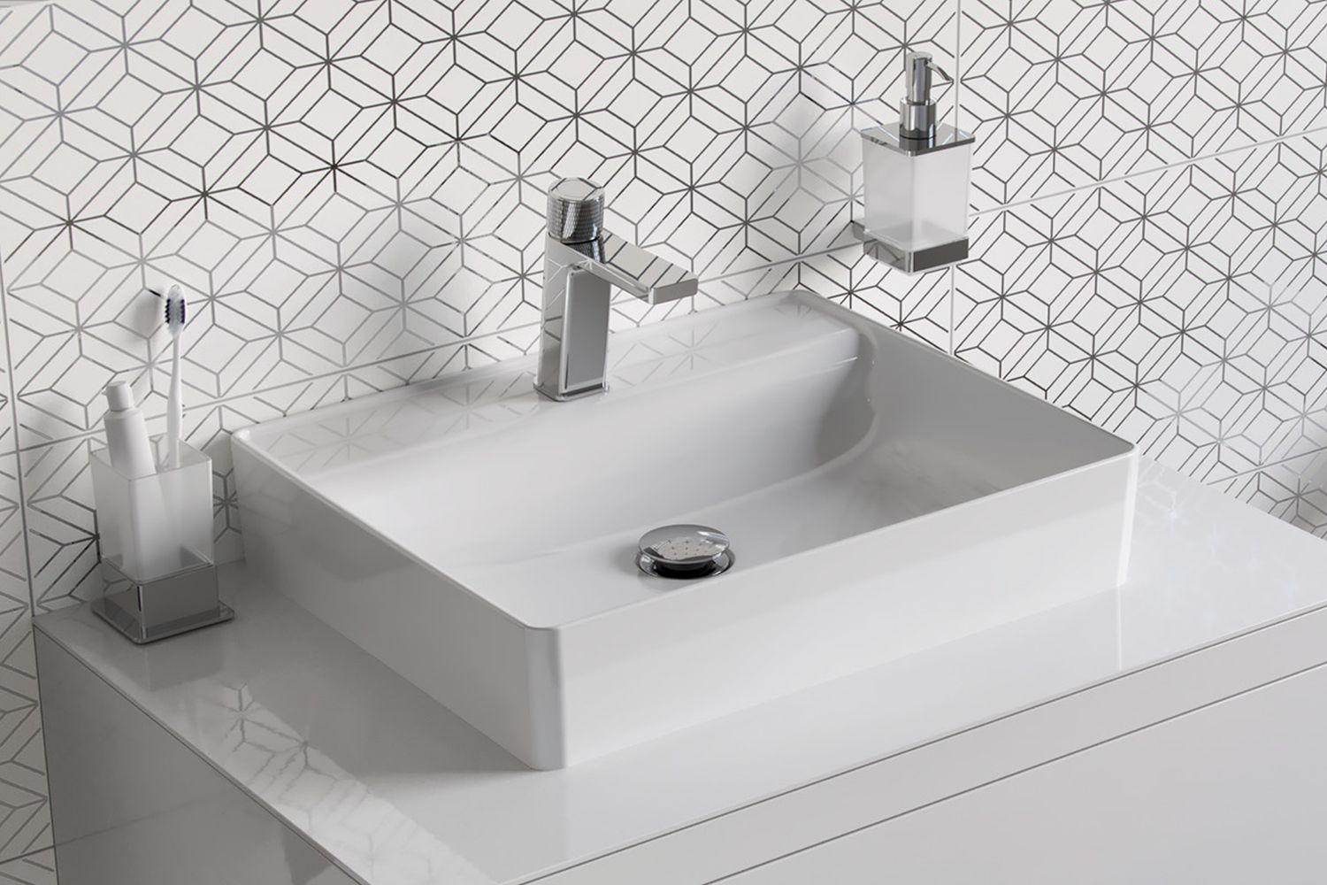 Excellent Krotos bateria umywalkowa stojąca chrom AREX.8001CR