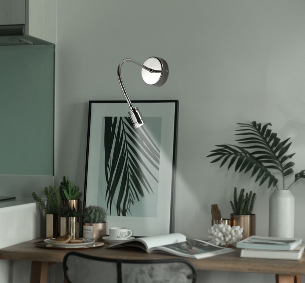 Candellux Rax lampa podsufitowa 1x3W LED chrom 21-37435