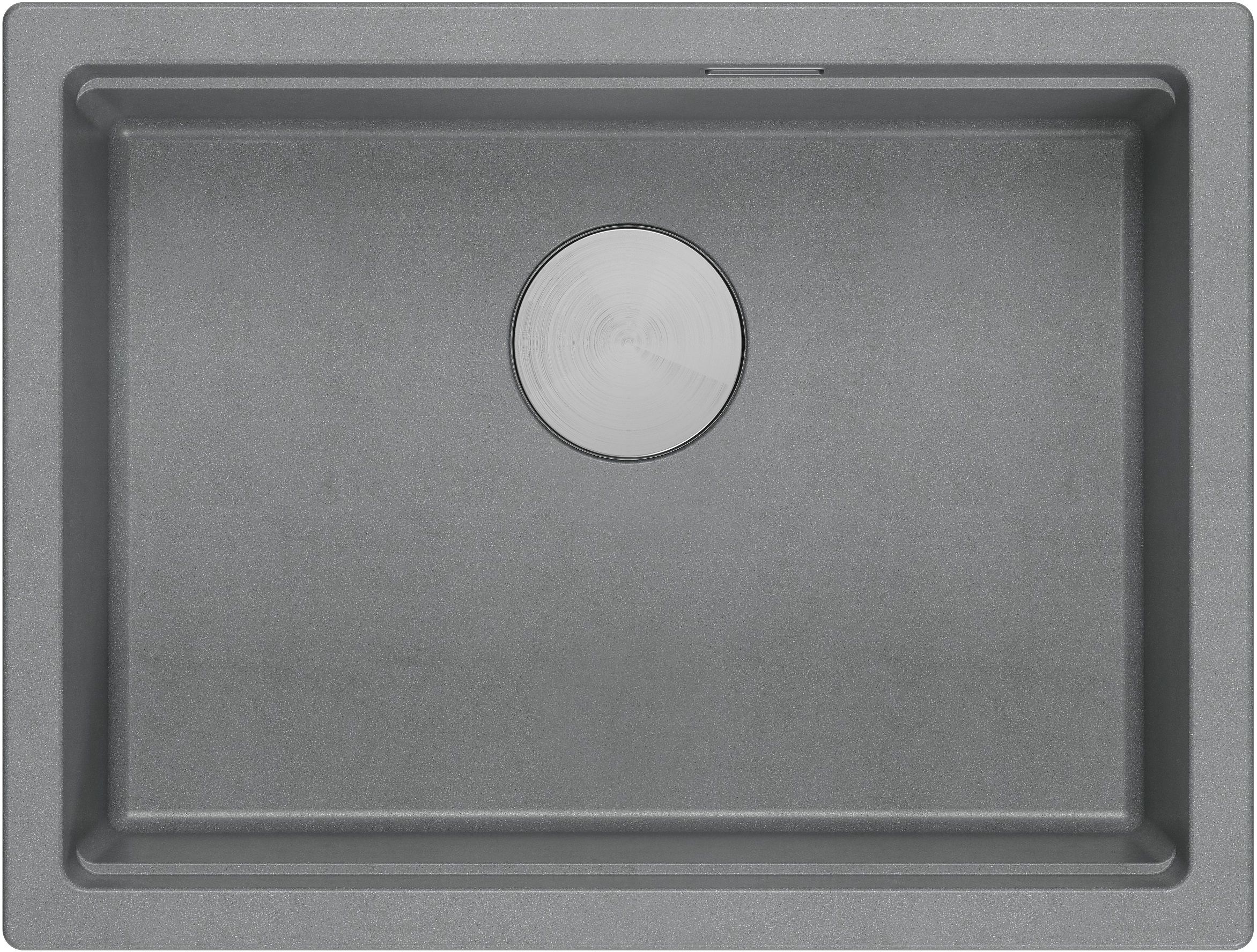 Quadron Logan 100 zlewozmywak 59,5x45 cm Graniteq jasnoszary/stalowy HQJ6045U5_BS_U - Wysyłka w 24h