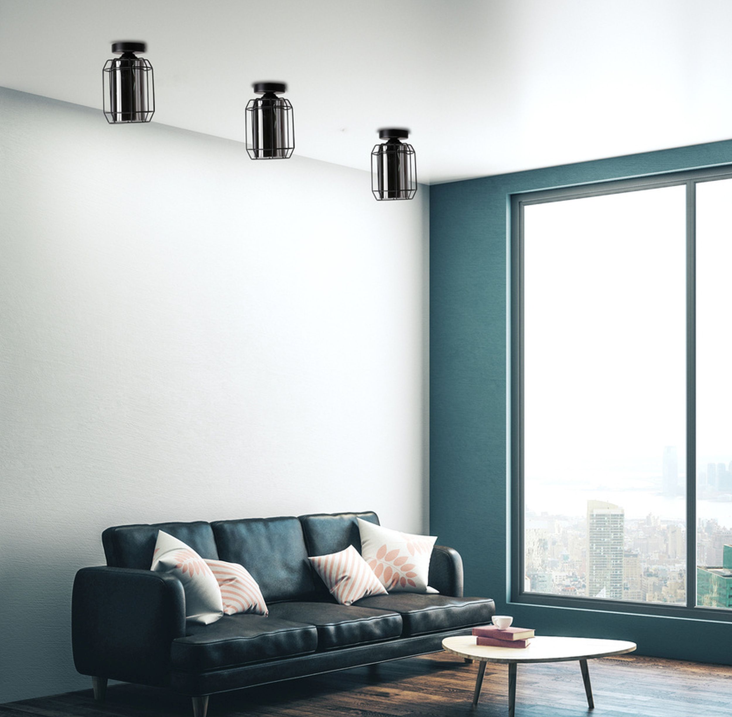 Candellux Jonera lampa podsufitowa 1x40W czarny/przydymiony 31-08404