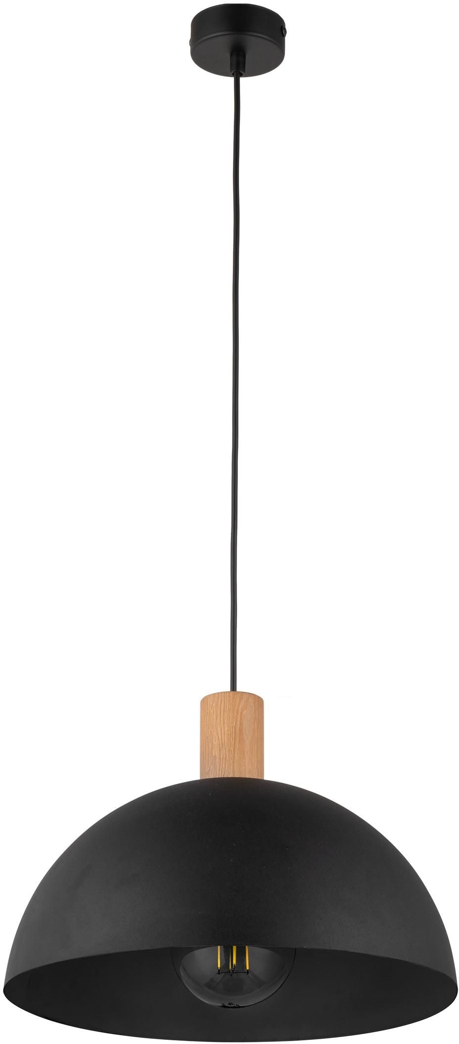 TK Lighting Oslo Black lampa wisząca 1x15W czarny/brązowy 4852 - Wysyłka w 24h