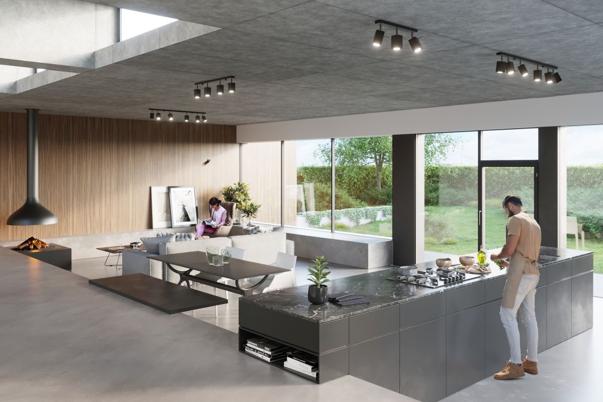 Sollux Lighting Merida lampa podsufitowa 6x40W czarna SL.0460