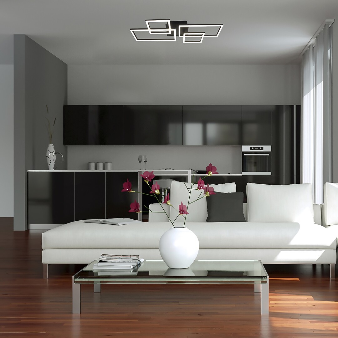 Rabalux Quince lampa podsufitowa 4x40W LED czarny/biały 3084