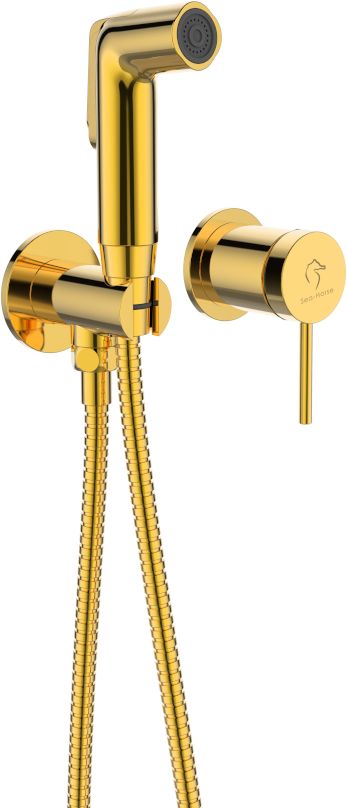 Sea-Horse Ove Gold Stick bateria bidetowa z zestawem prysznicowym podtynkowa złota BJV308/1G-SG2