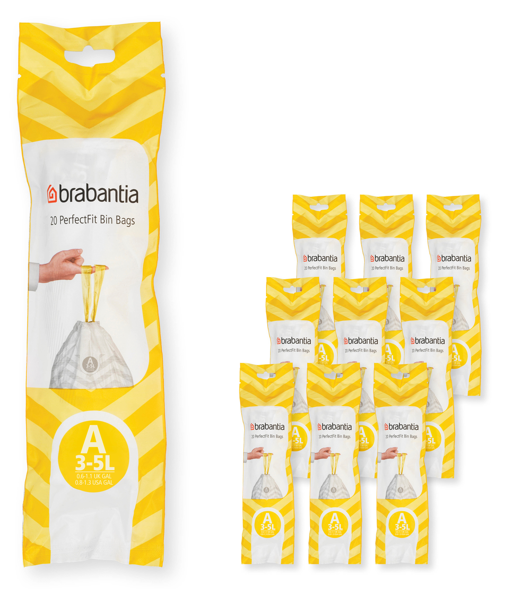 Brabantia PerfectFit worki na śmieci 3 l (200 szt) biały 137648