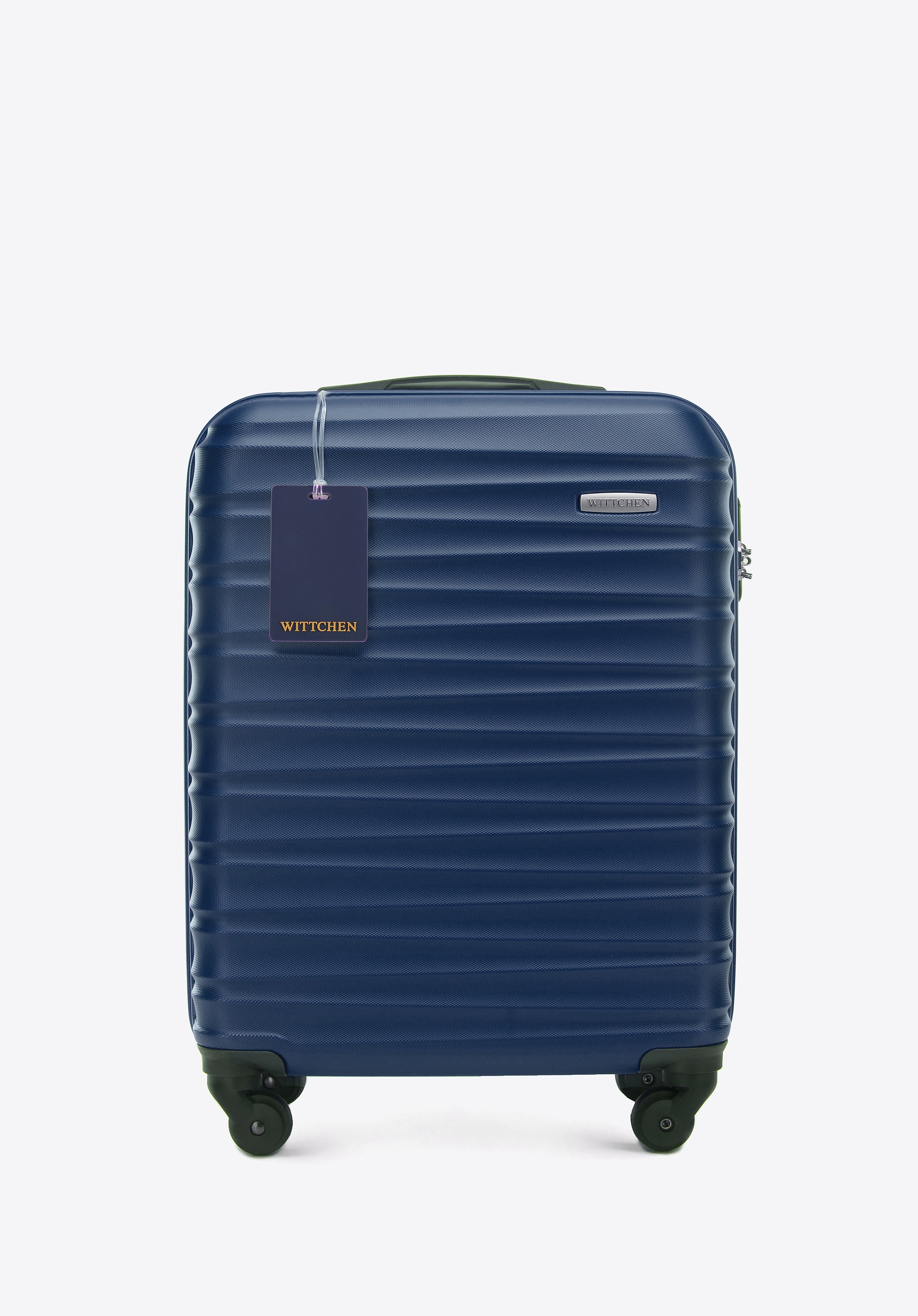 Mała walizka z ABS - u i identyfikator z logo WITTCHEN granatowa