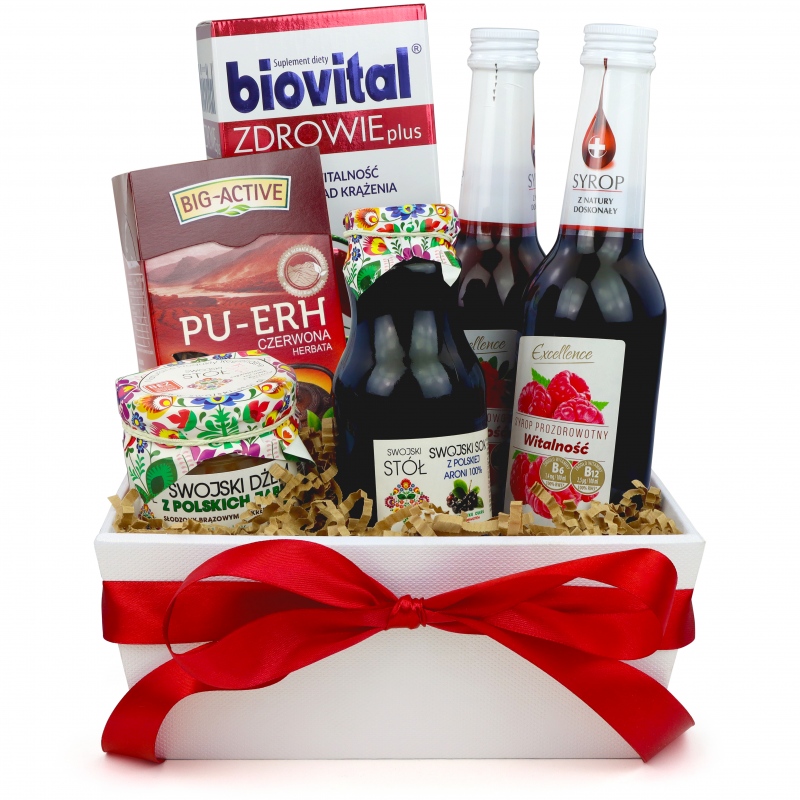 Kosz Delikatesowy Zdrowie Plus z Biovitalem - Z Dostawą Pod Drzwi - Idealny Prezent Na Święta