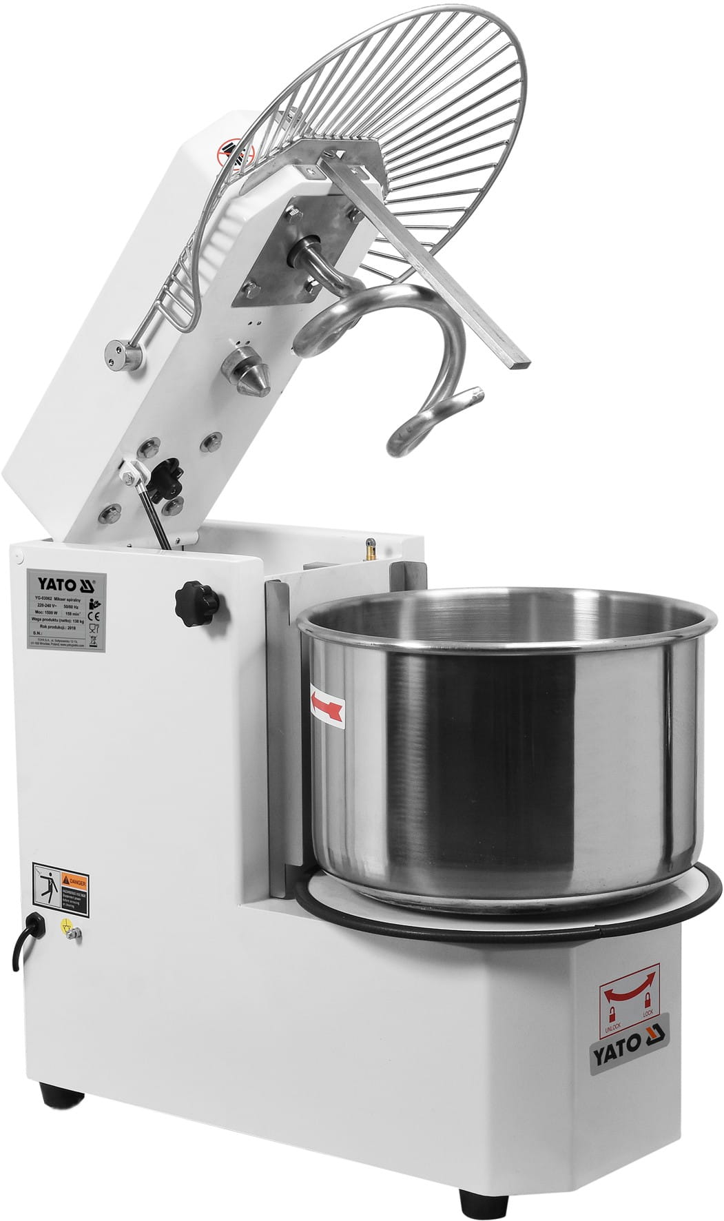 Mieszarka spiralna z wyjmowaną dzieżą 30L