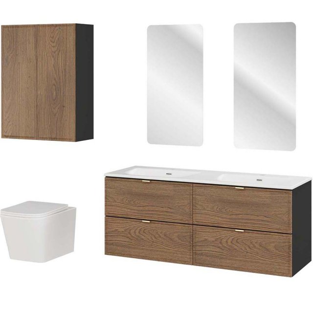 COMAD Zestaw mebli TALIA CASELLA 2 szafki z um. SKY 120 cm, 2 półsłup