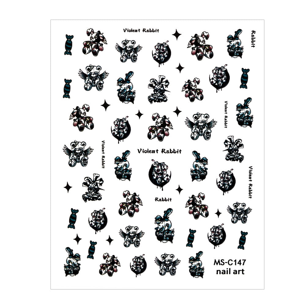 Naklejki do paznokci cienkie samoprzylepne halloween MS-C147