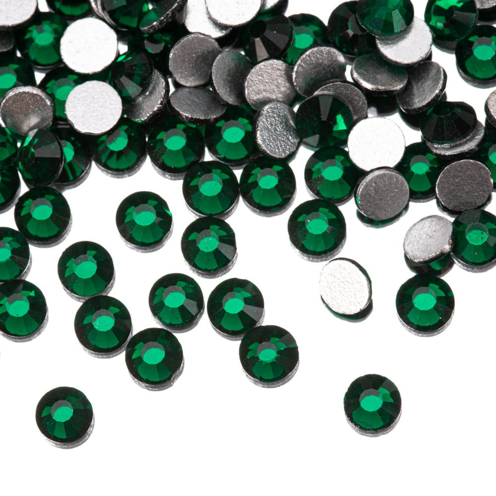 Cyrkonie do paznokci szklane SS10 Emerald ok.1440 szt paczka