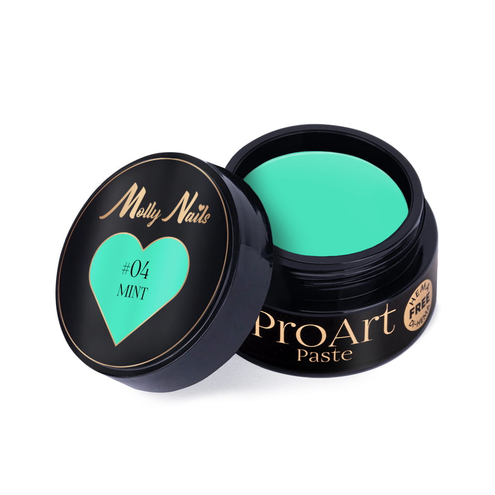 Pasta do zdobień ProArt Paste Molly Nails Mint HEMA/Di-HEMA Free 5g Nr 4