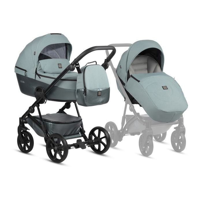 Tutis Viva 5+ -wielofunkcyjny wózek głęboko-spacerowy 2 w 1-Essential 063 Turquoise