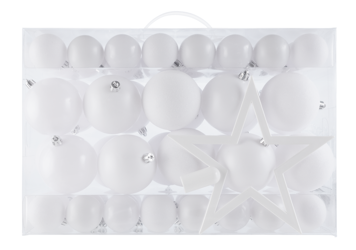 Livarno home Zestaw 69 ozdób choinkowych Srebrny