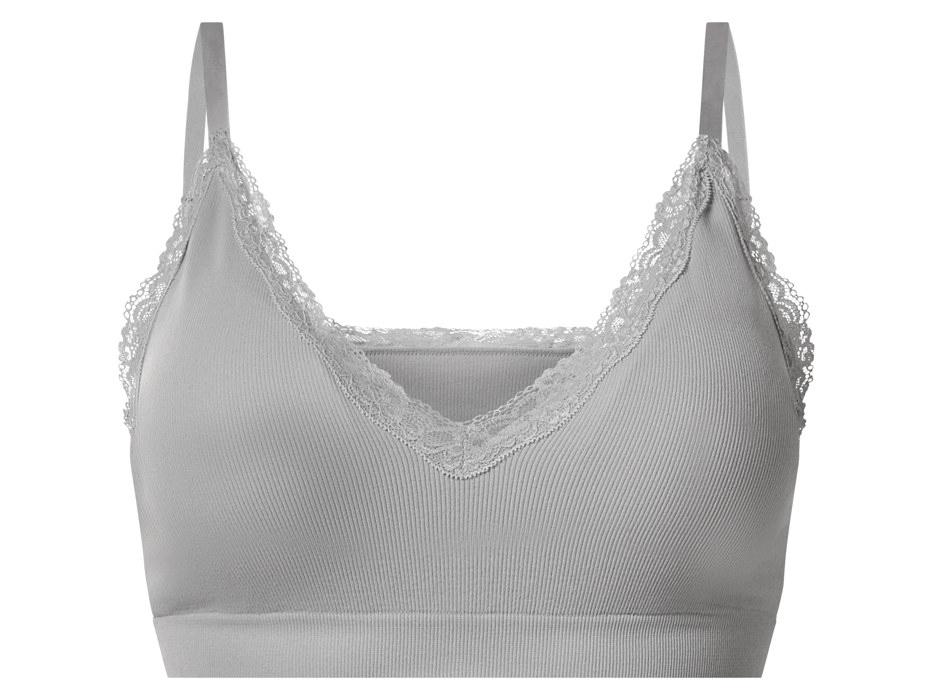 esmara Biustonosz bustier damski z koronką Jasnoszary, L44/46