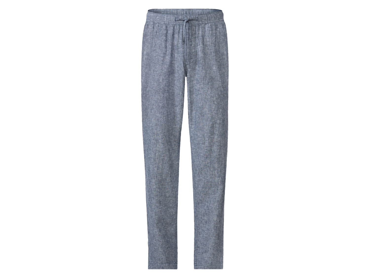 Livergy Spodnie męskie z lnem i bawełną, straight fit 52, Chambray, granatowy