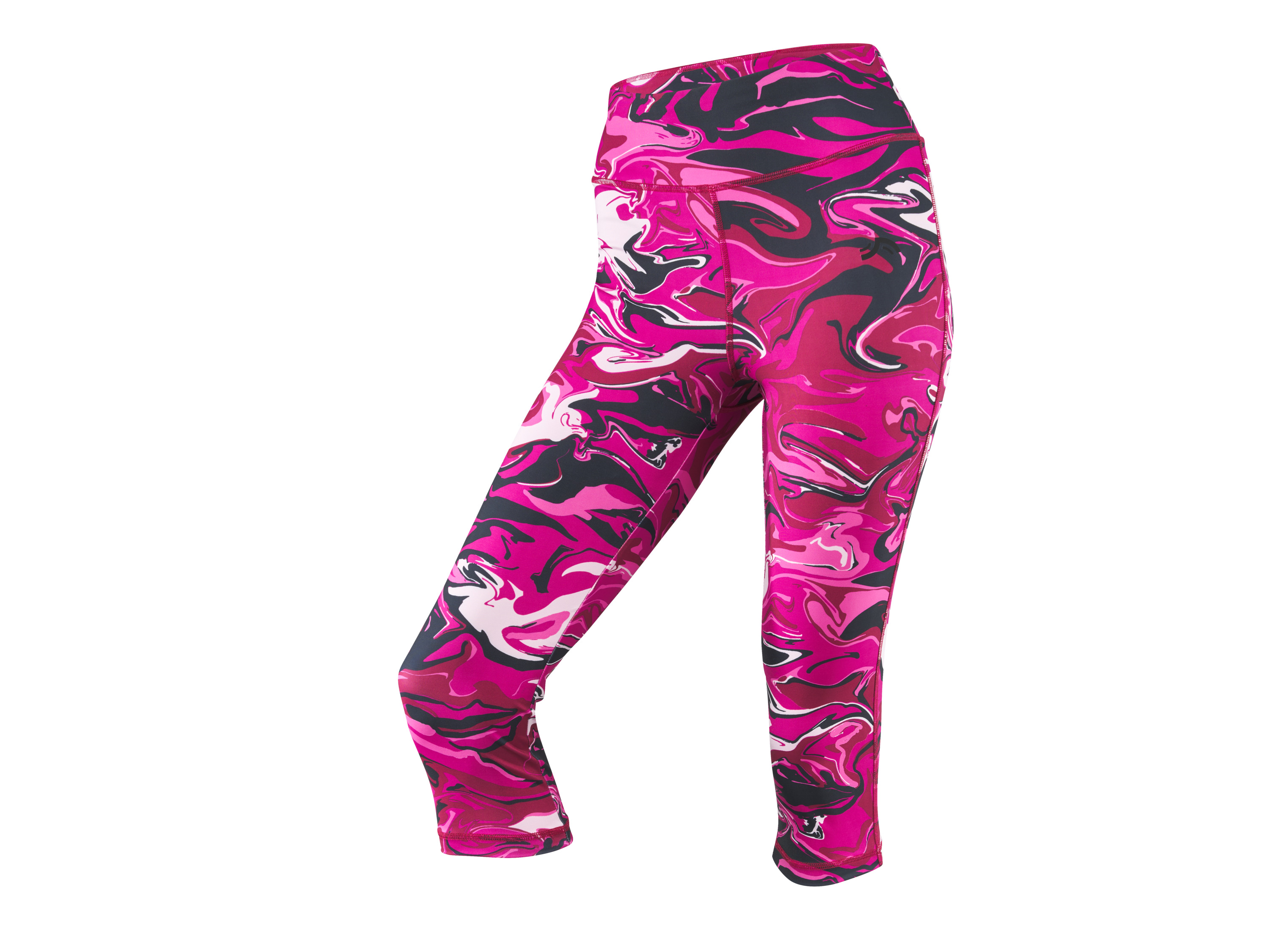 Crivit Legginsy sportowe damskie 3/4 Wzorzysty, M40/42
