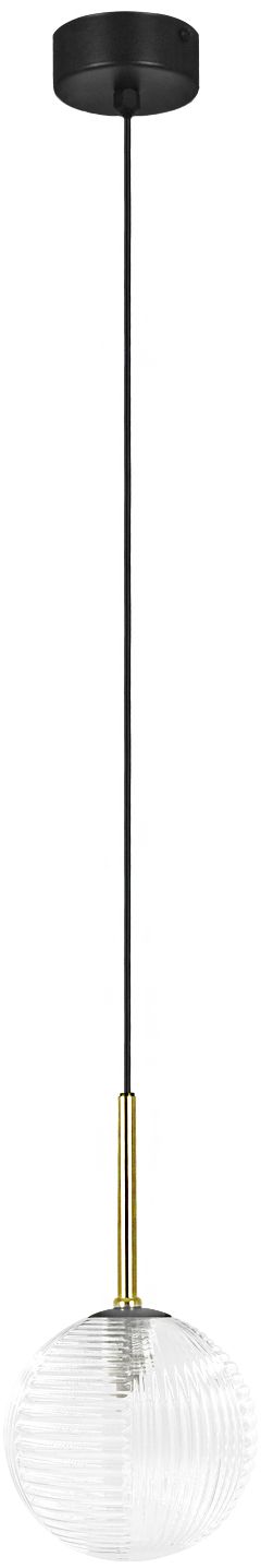 Darmowa Dostawa - Lampa wisząca 1x10 W czarna-przezroczysta Kaja Aura K5680